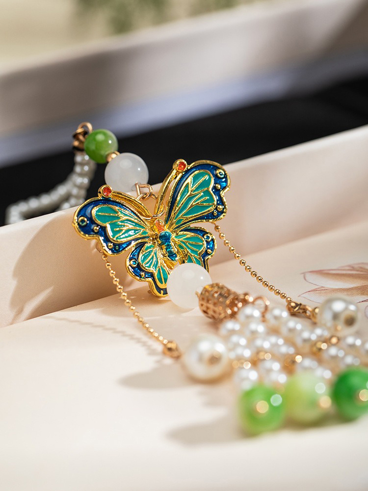 Vintage Cheongsam Pendant New Pendant Hanfu Butterfly Tassel