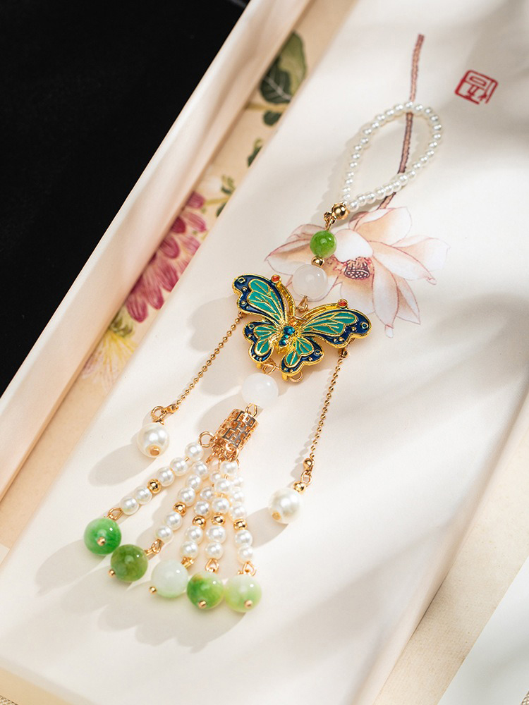 Vintage Cheongsam Pendant New Pendant Hanfu Butterfly Tassel