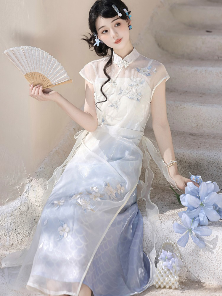Women Classical Dress Han Element Daily Commuter Set