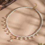 Women Lotus Necklace Simple Summer Vintage Accessories