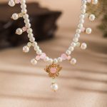 Women Lotus Necklace Simple Summer Vintage Accessories