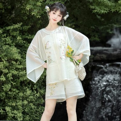 Women Qiyao Hanfu Pink Tang Summer Casual Skirt