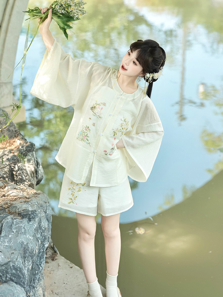 Women Qiyao Hanfu Pink Tang Summer Casual Skirt
