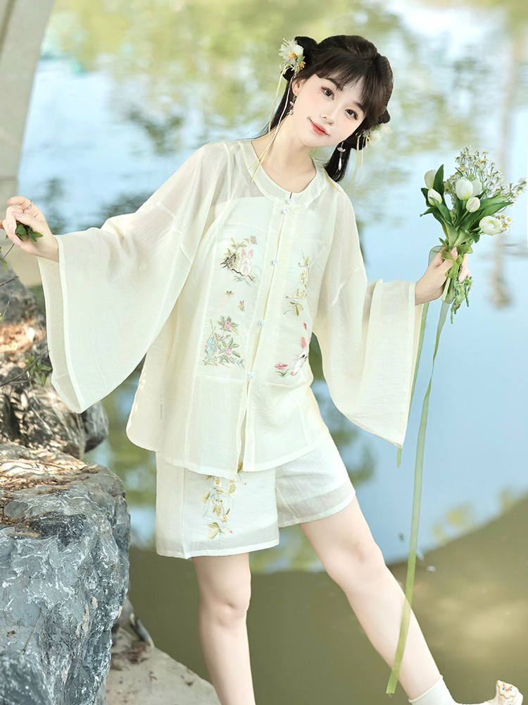 Women Qiyao Hanfu Pink Tang Summer Casual Skirt