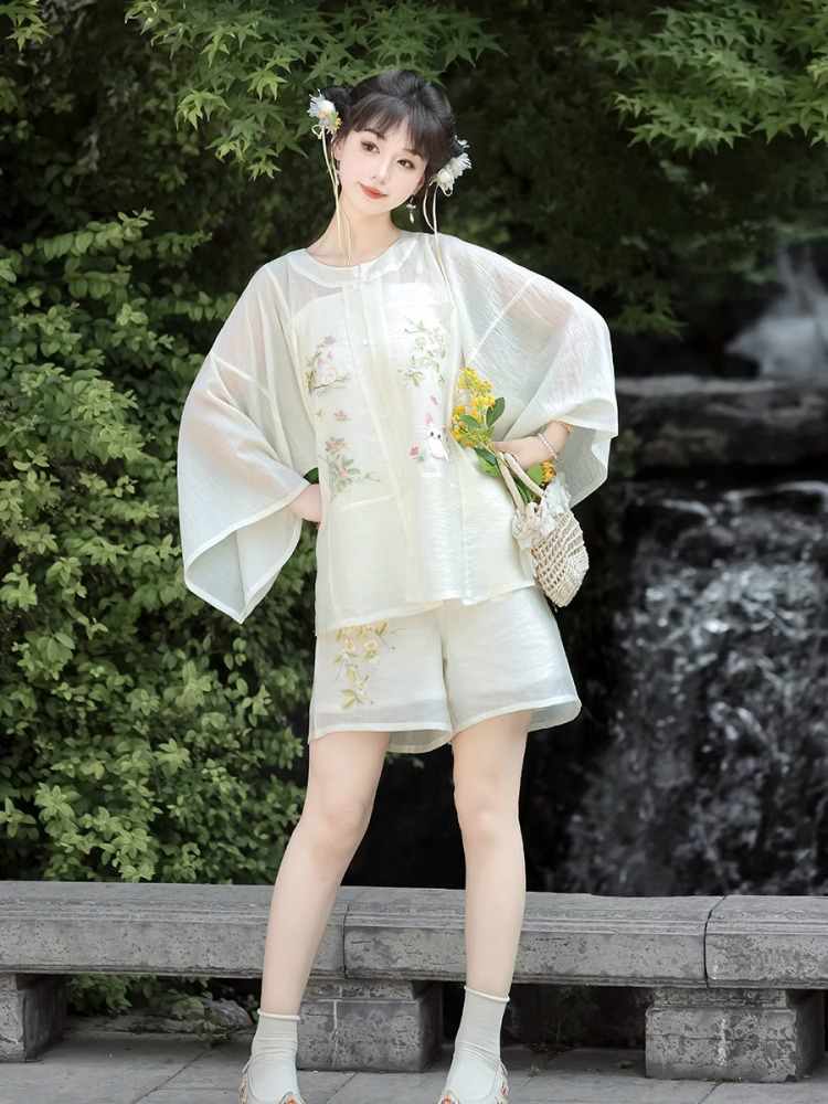 Women Qiyao Hanfu Pink Tang Summer Casual Skirt