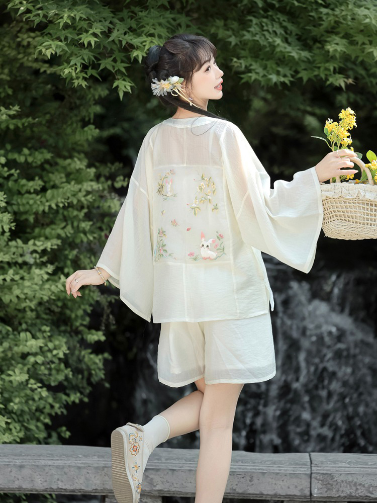 Women Qiyao Hanfu Pink Tang Summer Casual Skirt