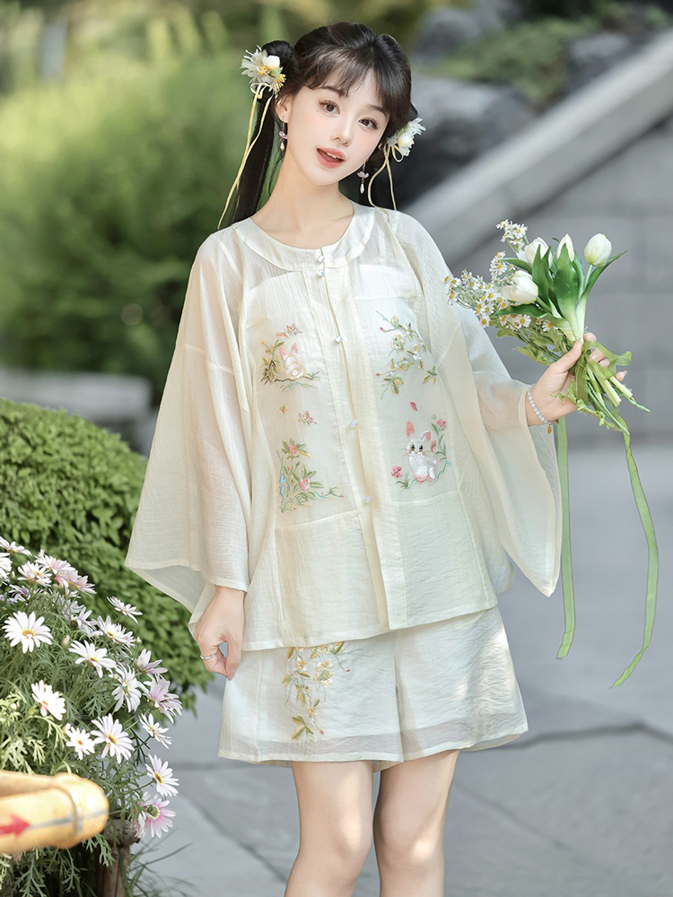 Women Qiyao Hanfu Pink Tang Summer Casual Skirt