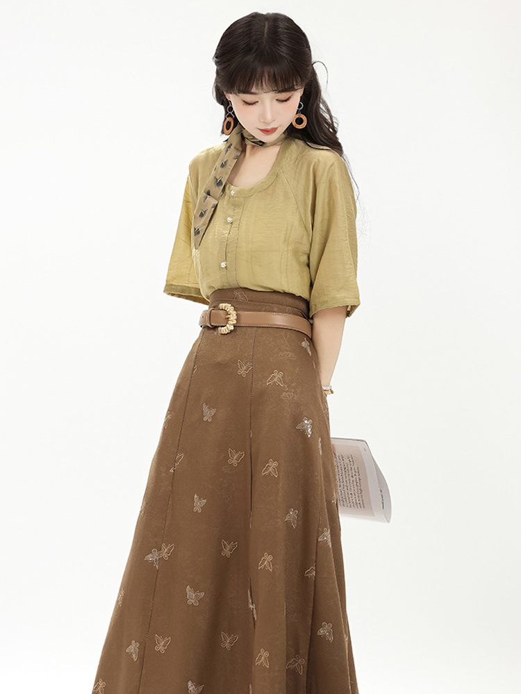 Fashion Hanfu Women Daily Commuter Dress Tang Dynasty Style