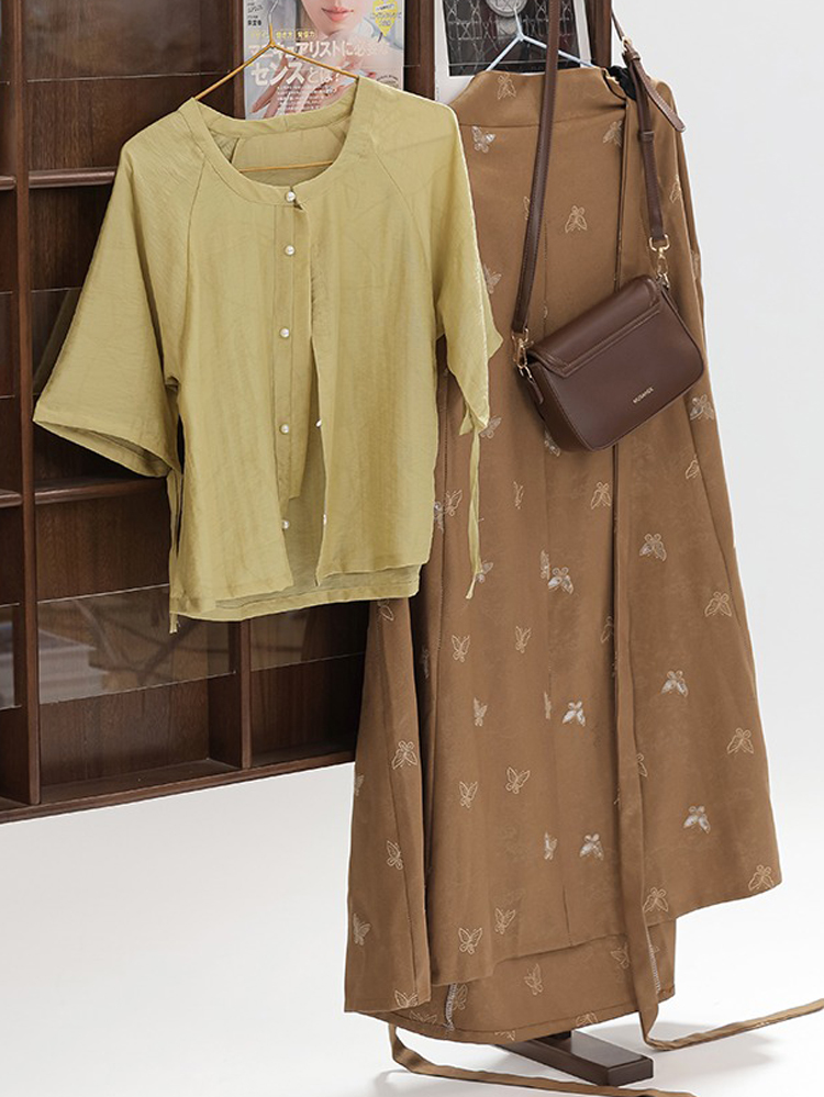 Fashion Hanfu Women Daily Commuter Dress Tang Dynasty Style
