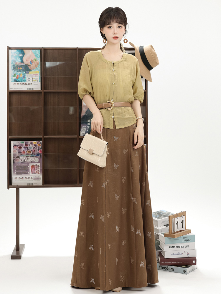 Fashion Hanfu Women Daily Commuter Dress Tang Dynasty Style