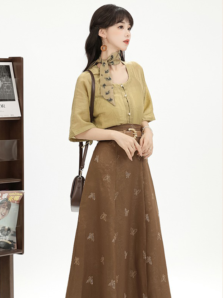 Fashion Hanfu Women Daily Commuter Dress Tang Dynasty Style