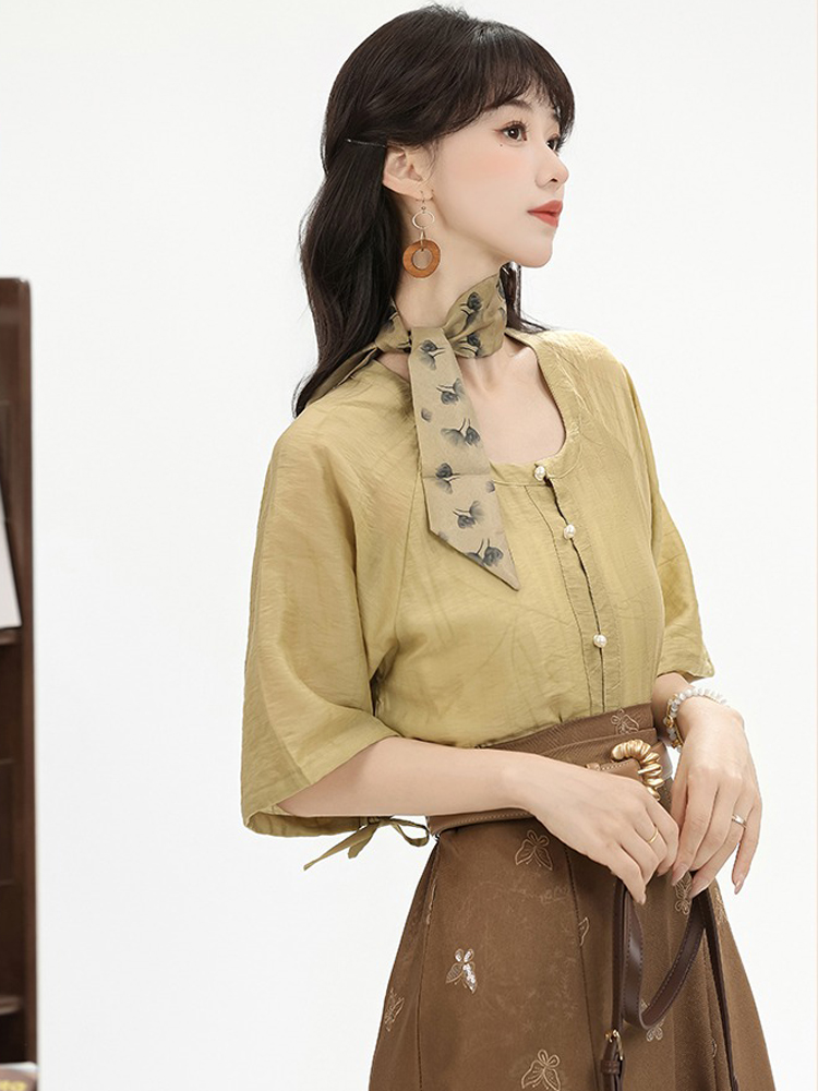 Fashion Hanfu Women Daily Commuter Dress Tang Dynasty Style