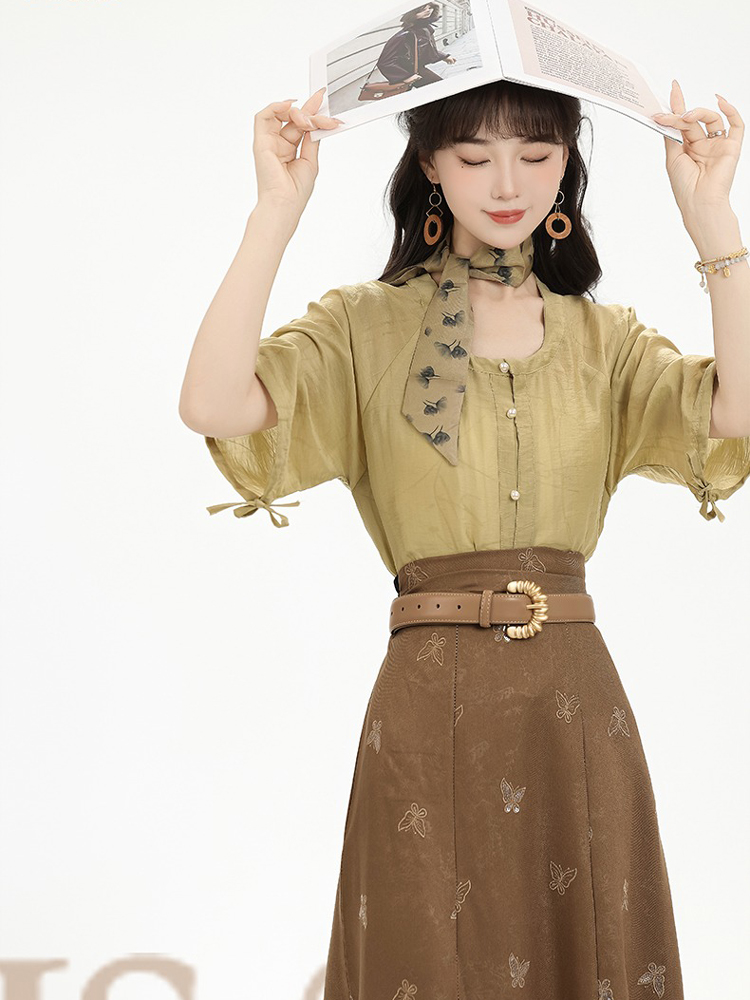 Fashion Hanfu Women Daily Commuter Dress Tang Dynasty Style