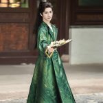 Men Hanfu Round Collar Robe Green Martial Arts Costume