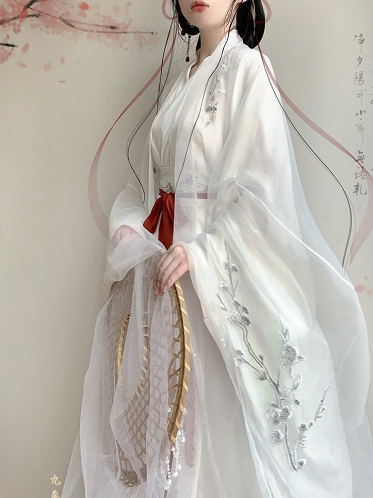 New Style Wide Sleeve Zhiju Embroidered Everyday Martial Arts Fairy Set