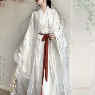 New Style Wide Sleeve Zhiju Embroidered Everyday Martial Arts Fairy Set