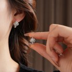 Women Hanfu Peace Lock Earrings Cloud Vintage Jewelry Cheongsam Accessories