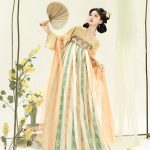 Women Qixiong Shanqun Yellow Vintage Elegant Skirt