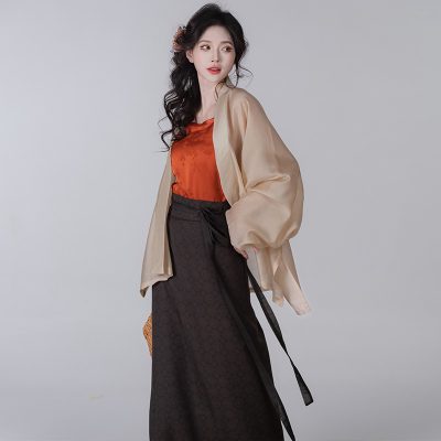 Women Summer Song Dynasty Hanfu Daily Fashion Set