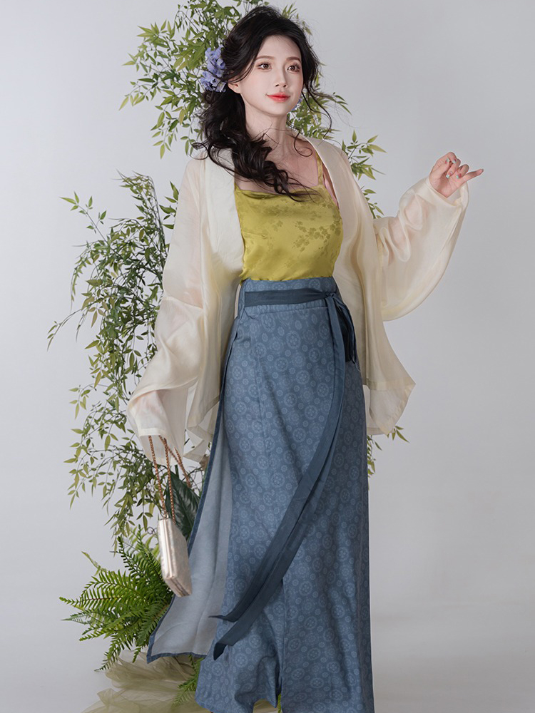 Women Summer Song Dynasty Hanfu Daily Fashion Set