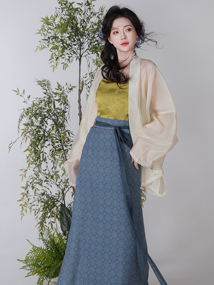 Women Summer Song Dynasty Hanfu Daily Fashion Set 