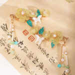 Children Ancient Style Hair Accessories Light Green Plum Blossom Hairpin