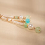 Children Ancient Style Hair Accessories Light Green Plum Blossom Hairpin