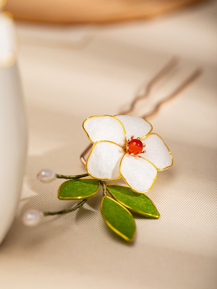 Hanfu Hair Accessories Handmade Velvet Retro Elegant Hairpin