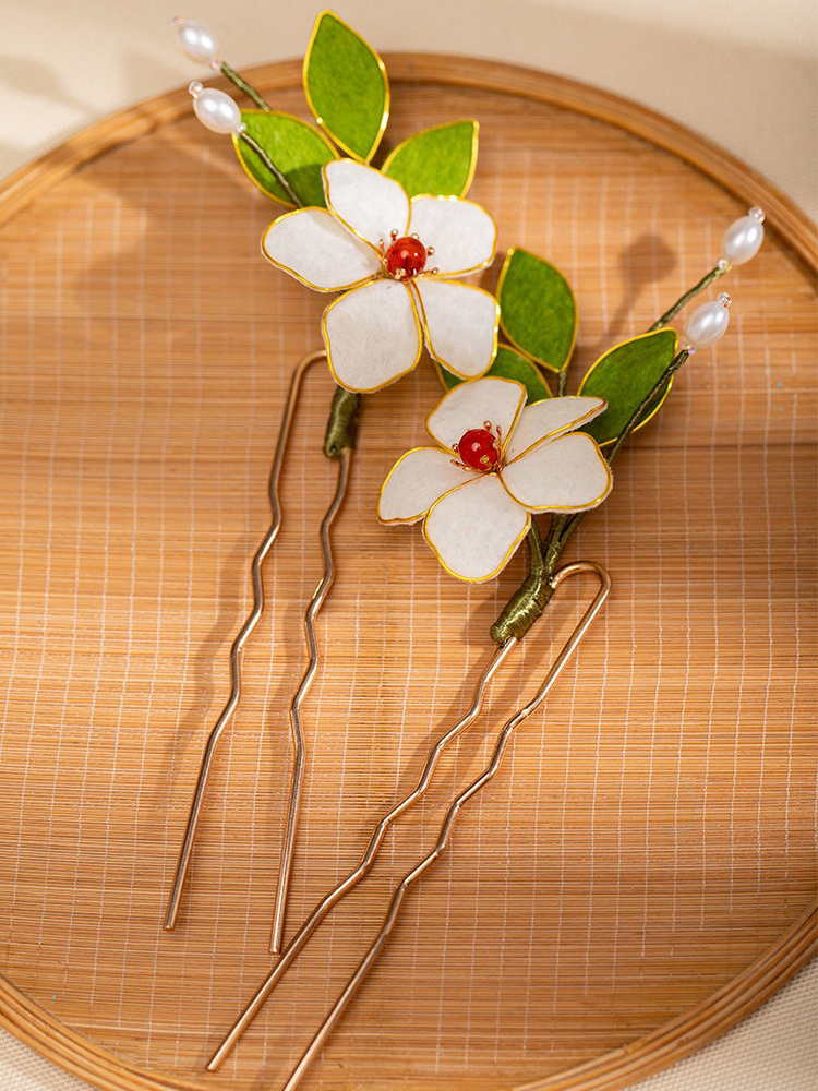 Hanfu Hair Accessories Handmade Velvet Retro Elegant Hairpin