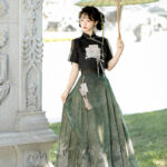 Fashionable Women Hanfu Black Style Mamian Skirt Summer Fashion