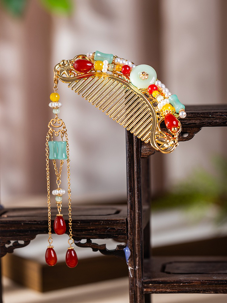 Classical Hanfu Headwear Retro Comb Tang Dynasty Style 