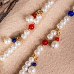 Hanfu Necklace Blue Vintage Yingluo Pearl Accessories