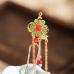 Long Tassel Hanfu Hairpin Women Vintage Lotus Hair Accessories