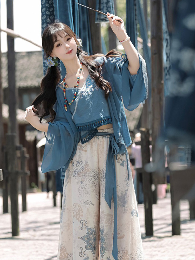 New Ladies Fashion Hanfu Song Pants Han Element Set