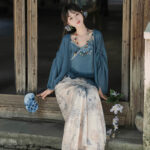New Ladies Fashion Hanfu Song Pants Han Element Set