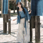 New Ladies Fashion Hanfu Song Pants Han Element Set