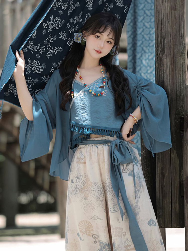 New Ladies Fashion Hanfu Song Pants Han Element Set