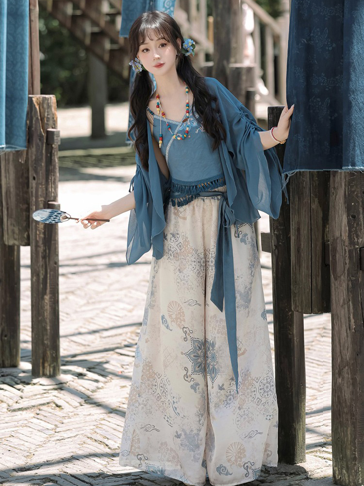 New Ladies Fashion Hanfu Song Pants Han Element Set