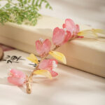 Summer Children Pink Peach Blossom Hairpin Performance Hair Accessory
