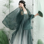 Summer Ladies Hanfu Qi Xiong Hezi Qun Fresh Daily Big Sleeve Shirt