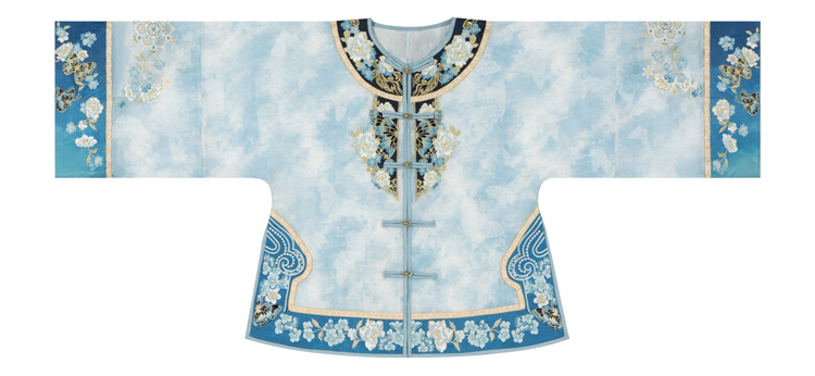 Summer Women Long Sleeve Ming Hanfu Embroidered Pleated Skirt