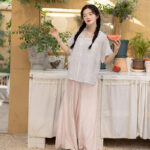 Summer Women'Simple Hanfu Song Pants Short Sleeve Han Elements