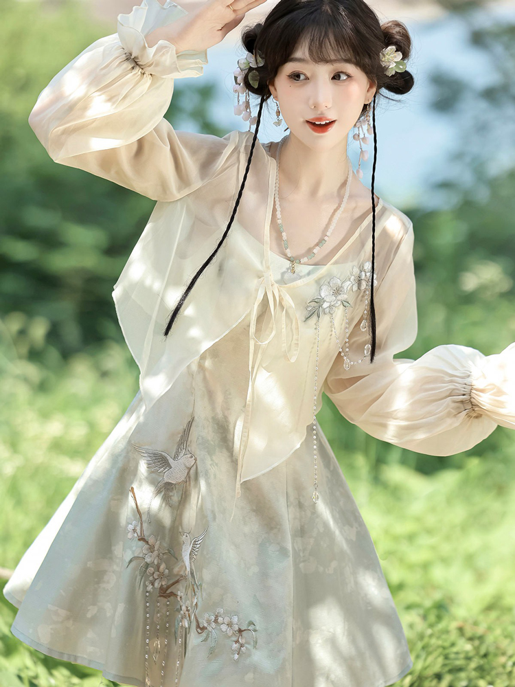Women Summer Dresses Modified Hanfu Casual Cute Clothing
