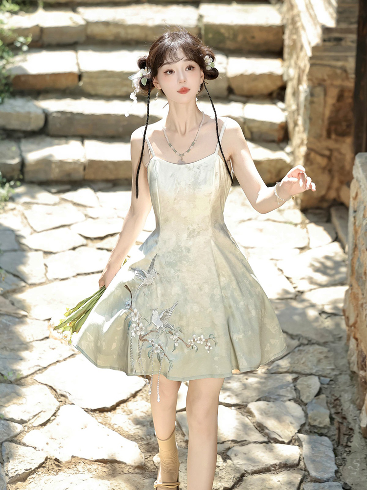 Women Summer Dresses Modified Hanfu Casual Cute Clothing