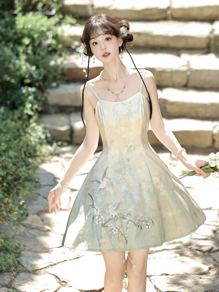 Women Summer Dresses Modified Hanfu Casual Cute Clothing
