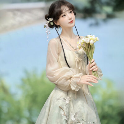 Women Summer Dresses Modified Hanfu Casual Cute Clothing
