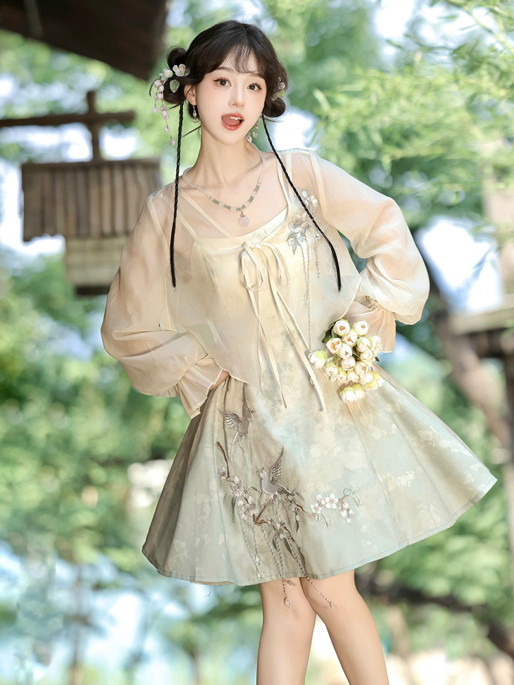 Women Summer Dresses Modified Hanfu Casual Cute Clothing