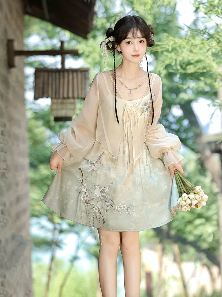 Women Summer Dresses Modified Hanfu Casual Cute Clothing
