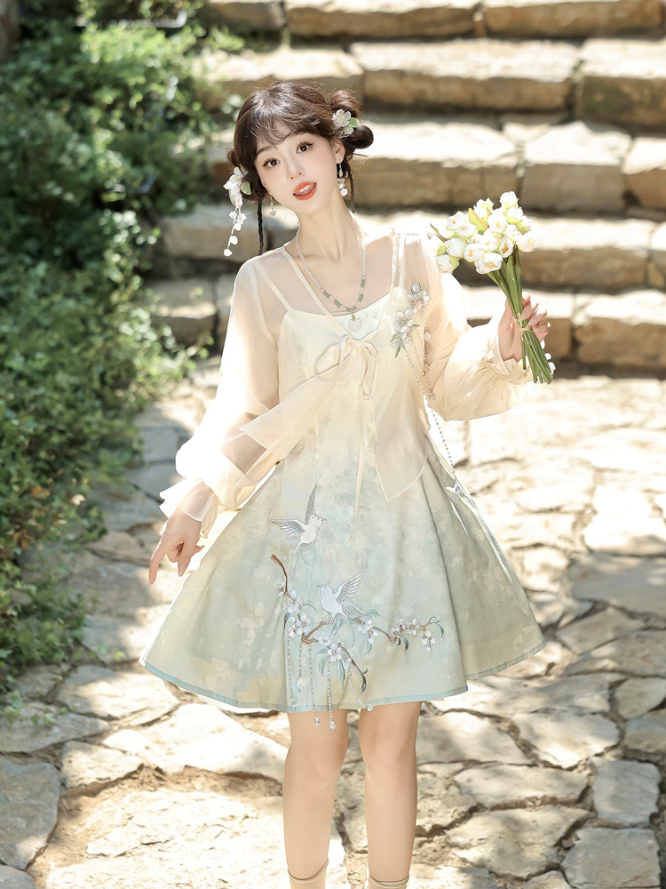 Women Summer Dresses Modified Hanfu Casual Cute Clothing
