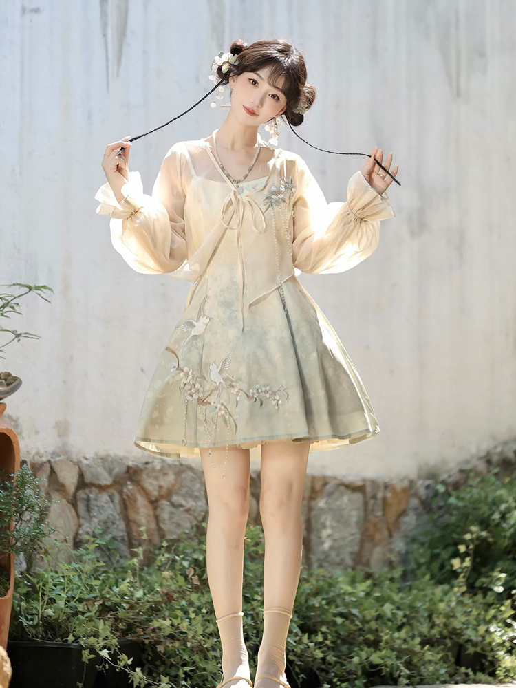 Women Summer Dresses Modified Hanfu Casual Cute Clothing